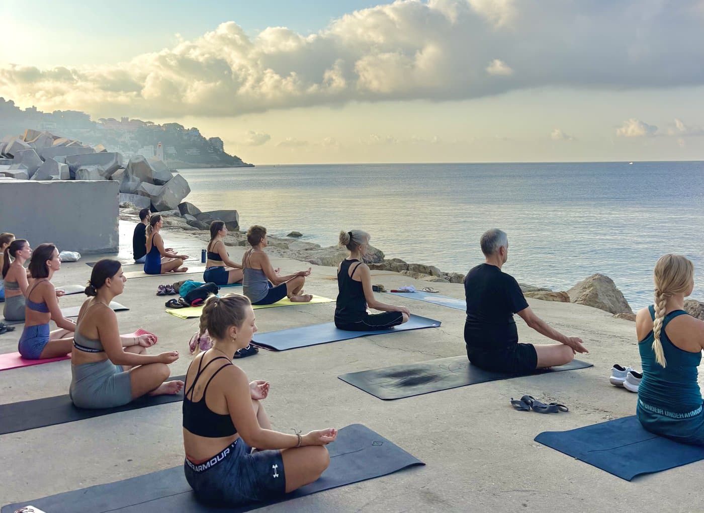 a quiet space for a private yoga session in Nice